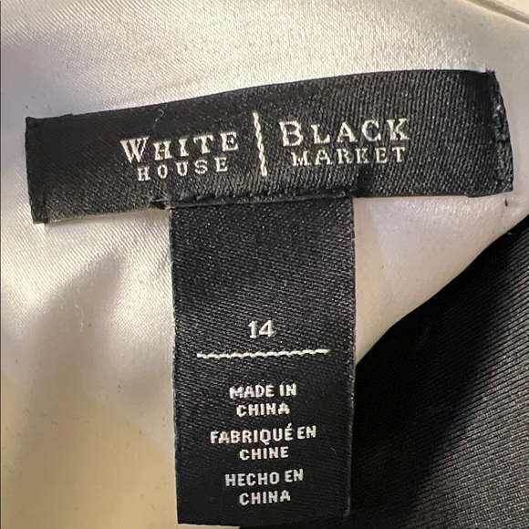 White House Black Market White Dress with Embellished Neckline - Picture 2 of 9